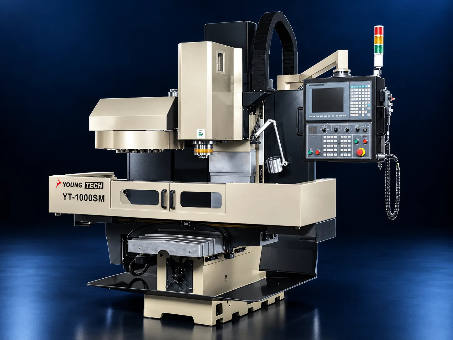 Centro de mecanizado CNC con husillo vertical y control digital