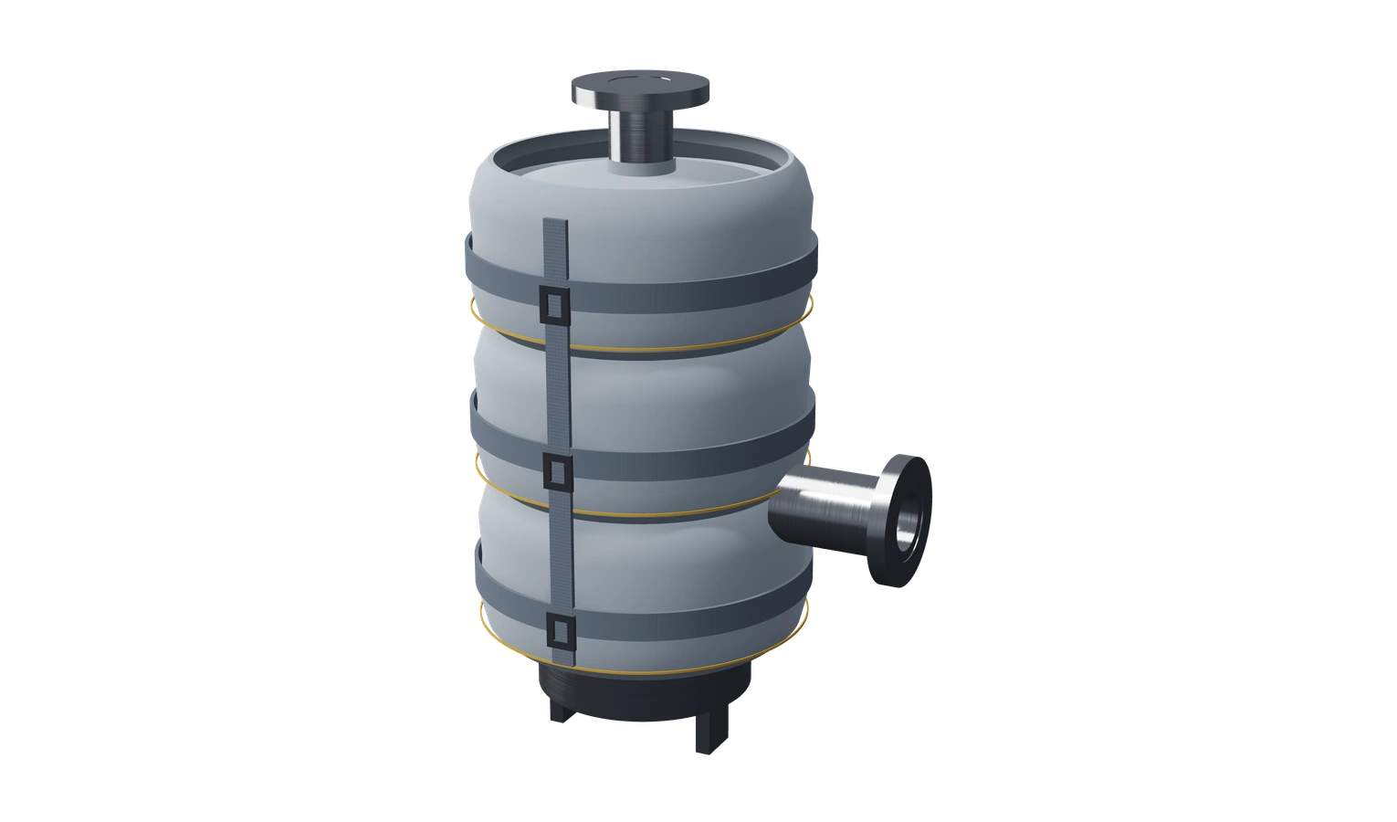 Modelo ilustrativo de aislación térmica flexible para equipos y superficies